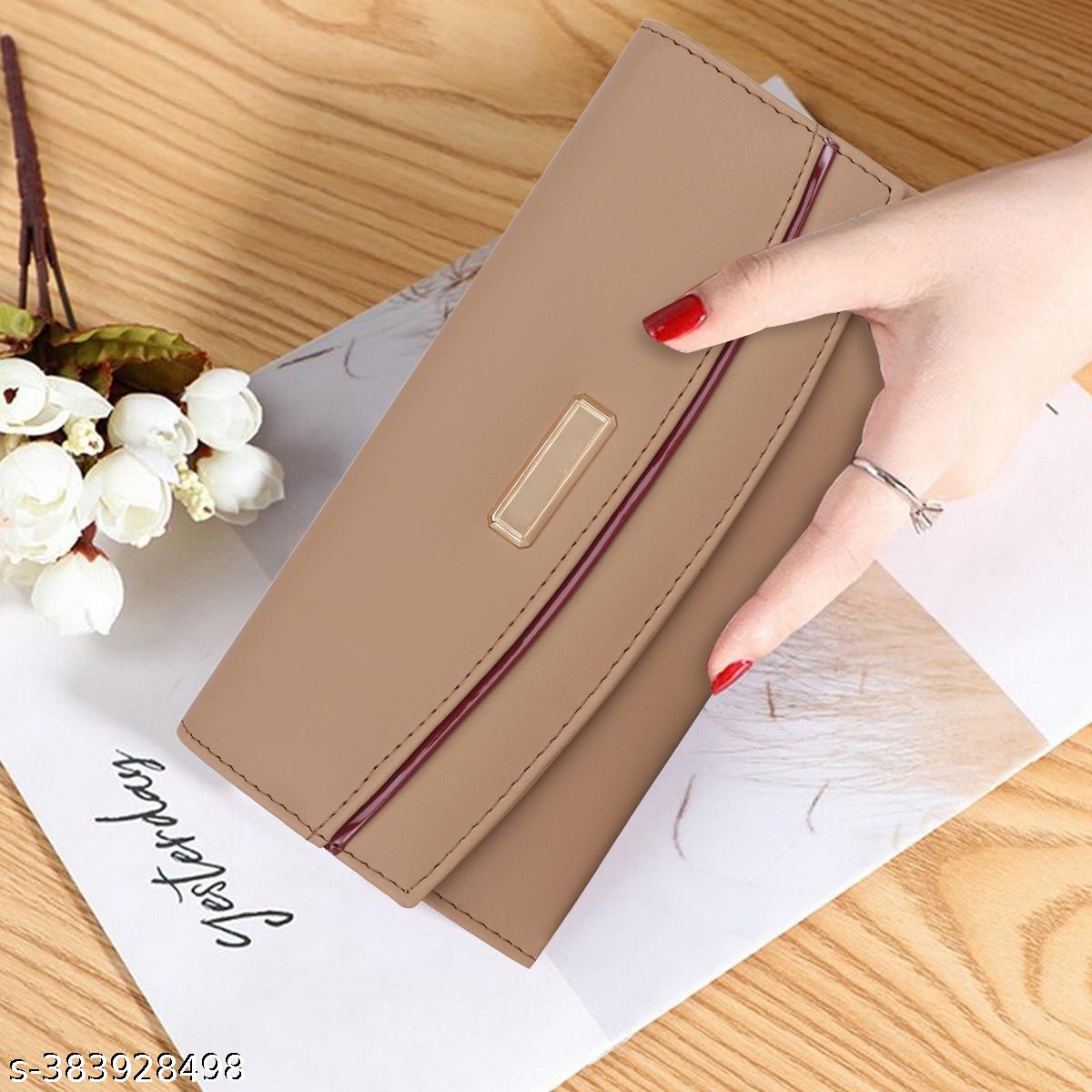 6 card slot premium PU leather with heart batch fitting zipper hand purse for women - Unixkart - View 4