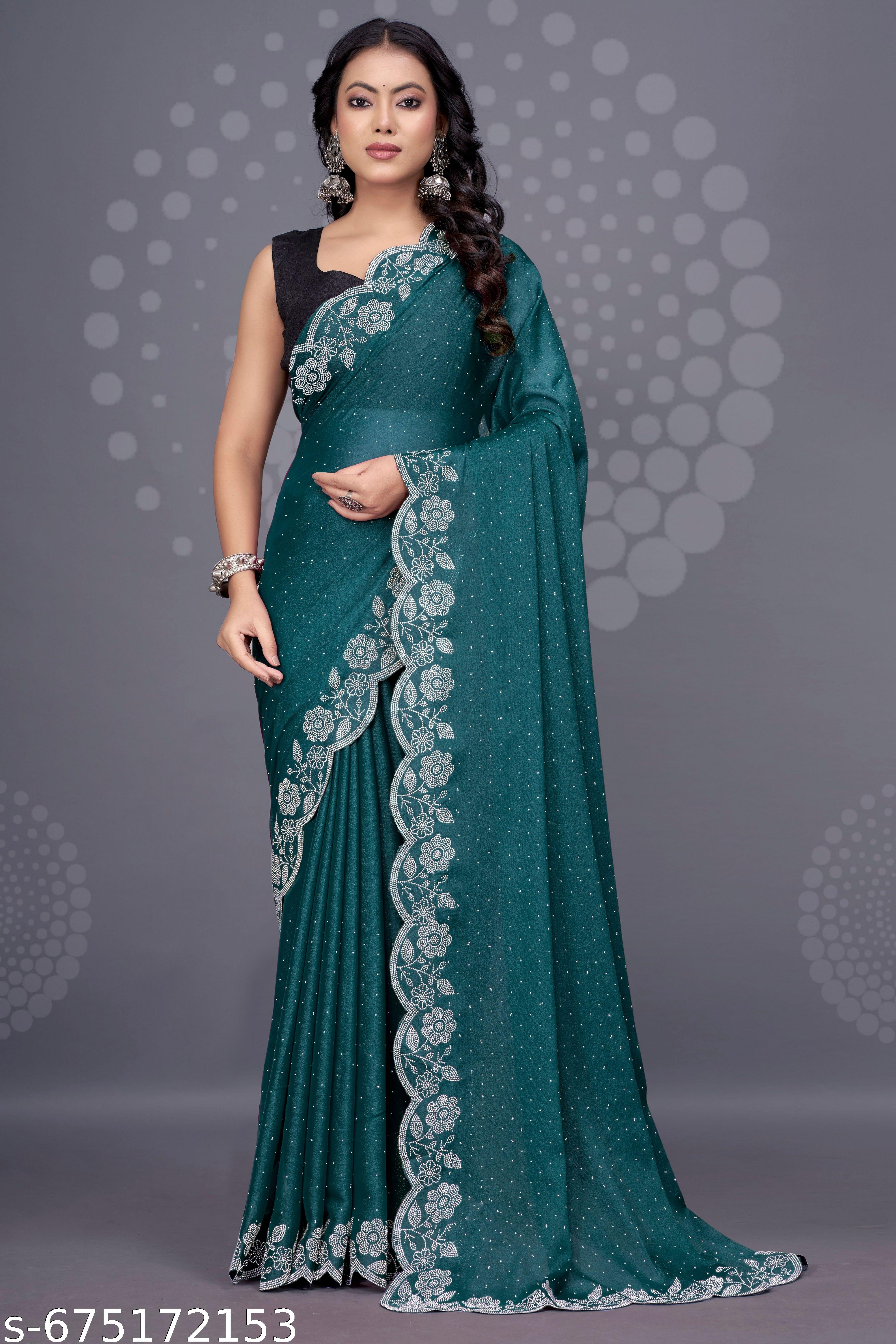 bollywood royal look new georgette saree - Unixkart - View 4