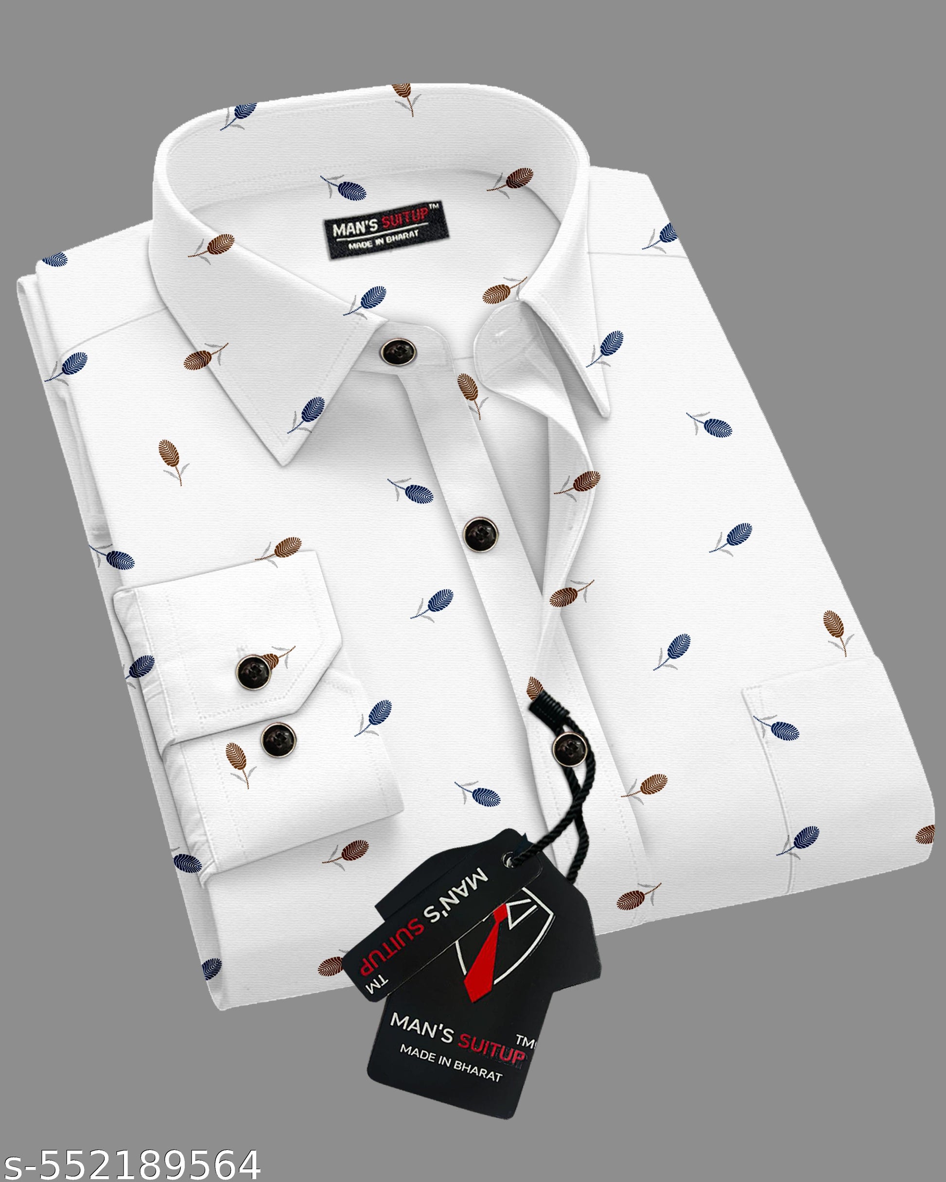 Men's Fingerprint Print Trendy Shirt - Unixkart - View 4