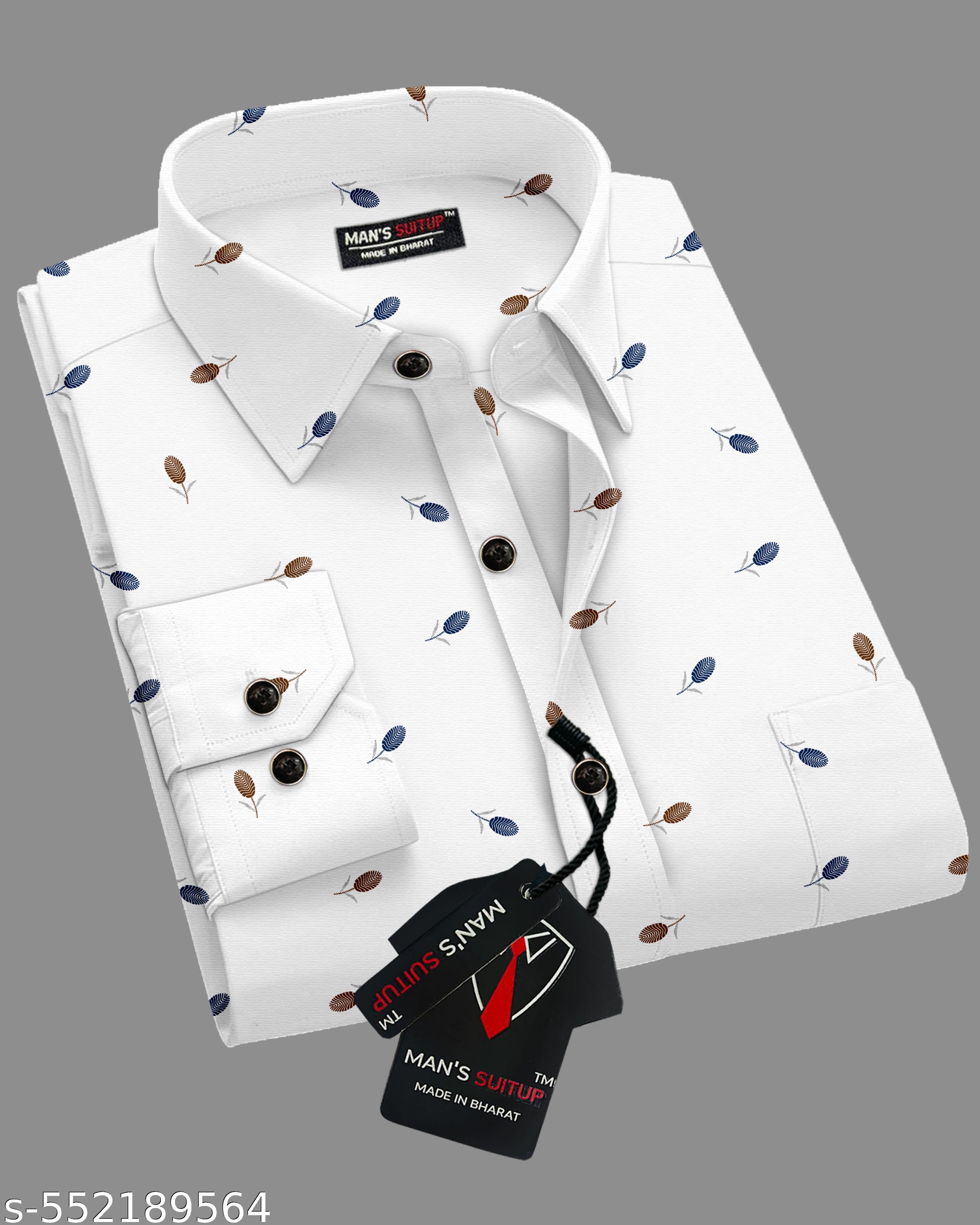 Men's Fingerprint Print Trendy Shirt - Unixkart - View 4