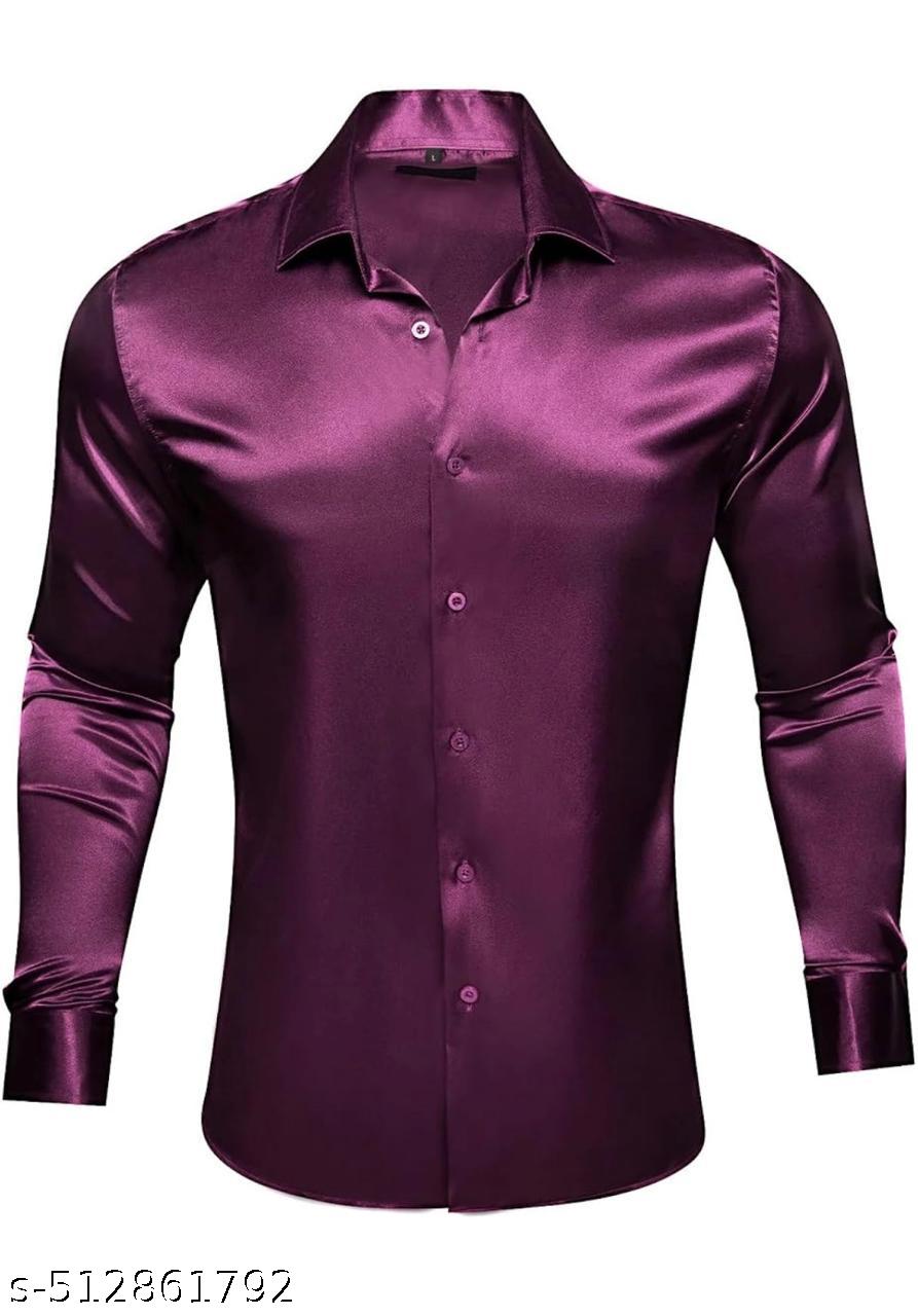 Men's Relaxed Fit Satin Cotton Mix Shirt - Unixkart - View 4