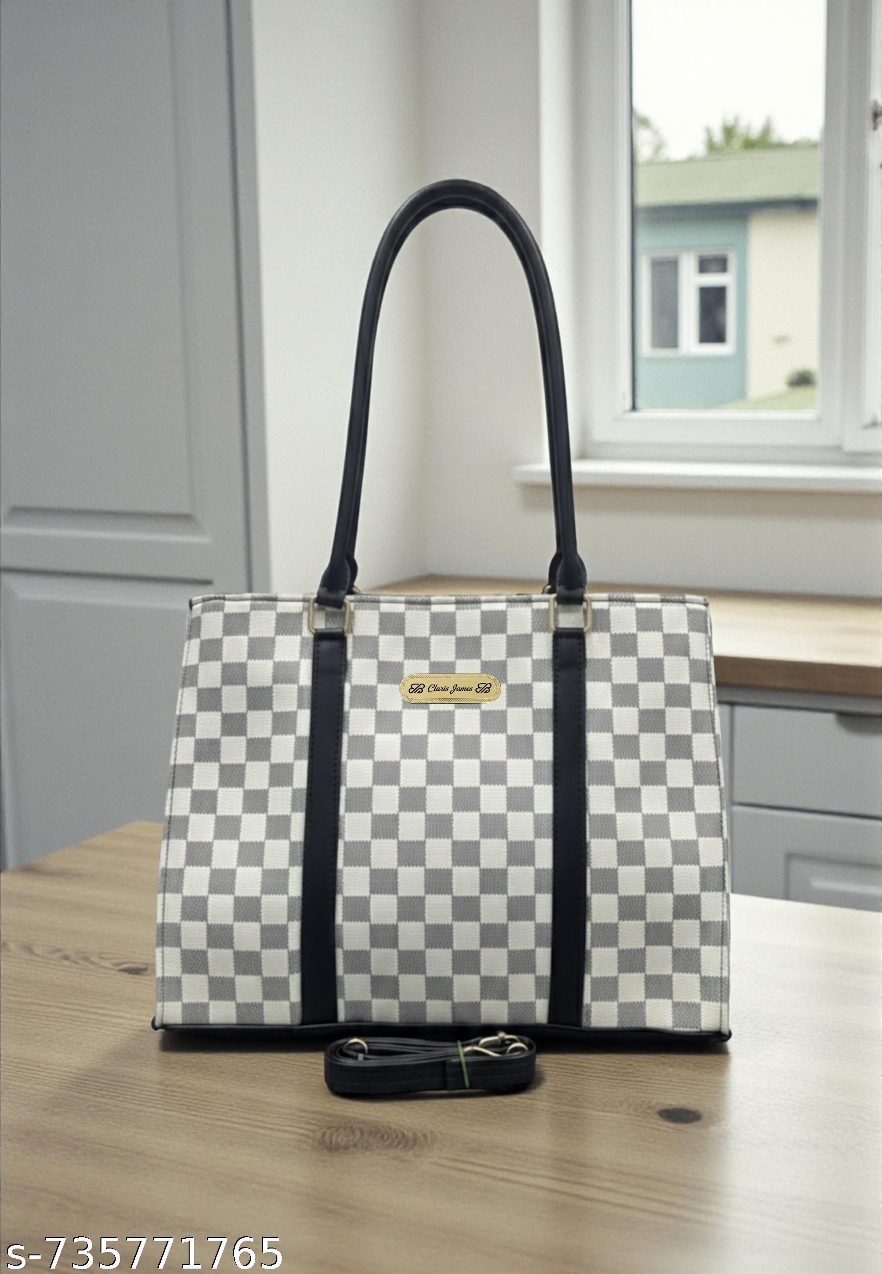 Checks elegant attravtive trendy handbag women - Unixkart - View 4