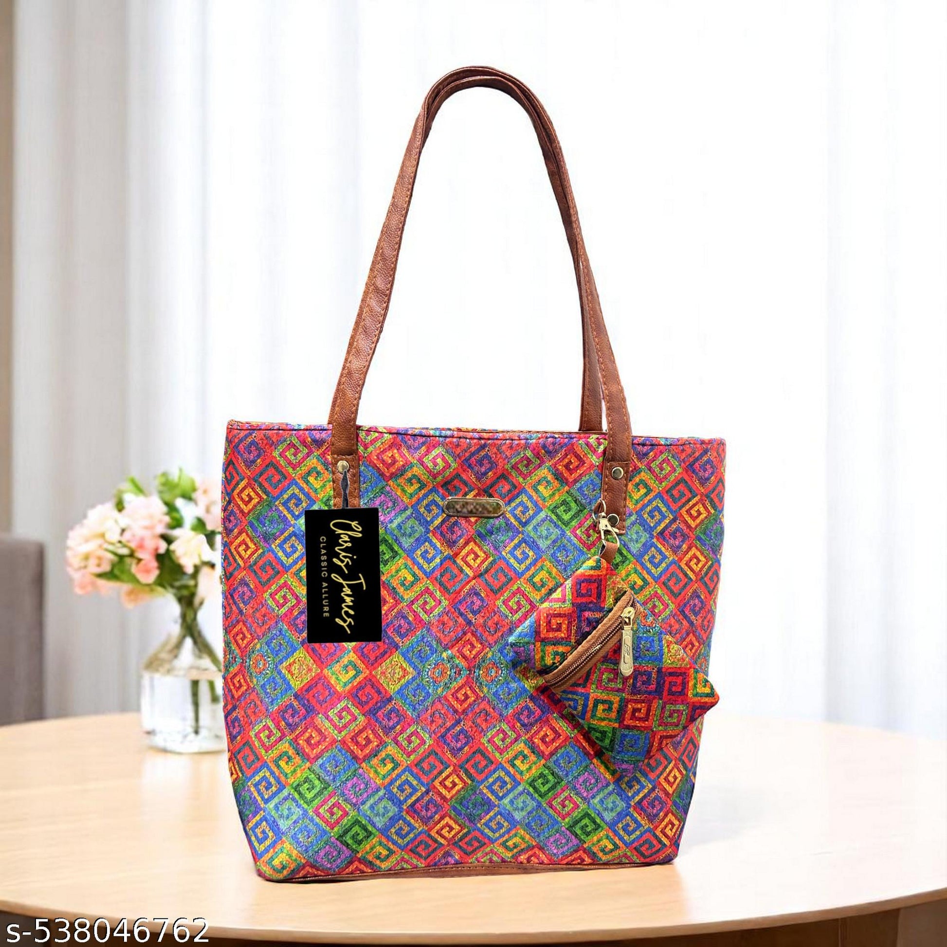Trendy Attractive aesthetic colorful tote Women Slingbags (Pink) - Unixkart - View 4