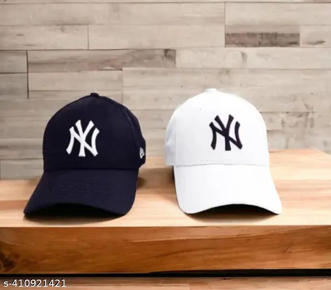 Adjustable NY Cotton Cap Pack of 2 – Black & White - image 4