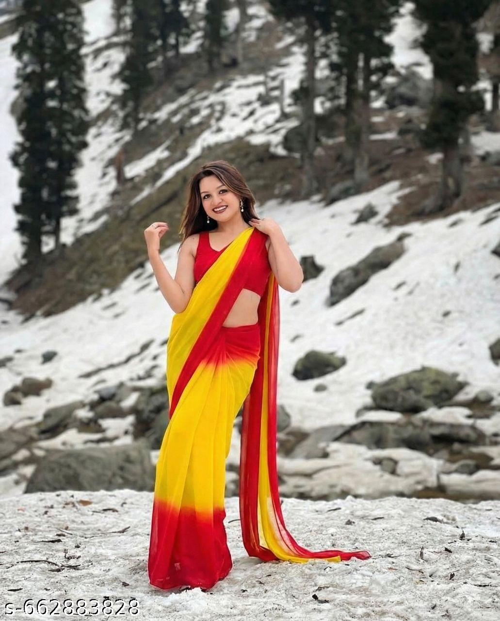 New Georgette Saree - Unixkart - View 4