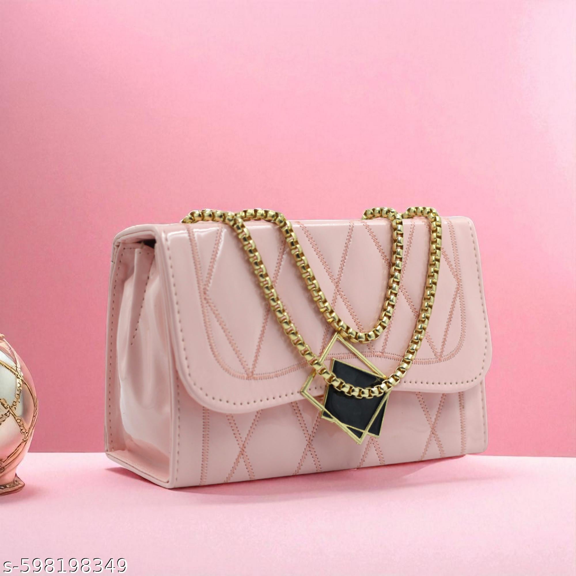 Elegant Attractive chan handle Women Slingbags Pink - Unixkart - View 4