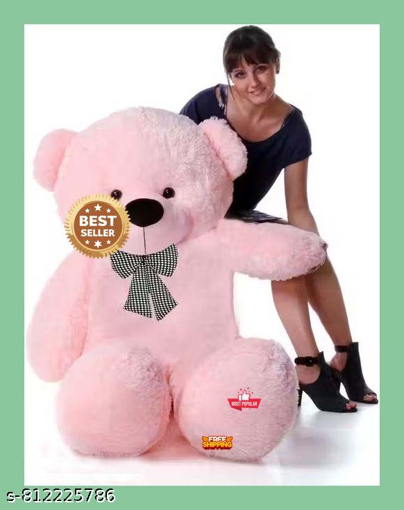 3 Feet Pink Teddy Bear with Paw Prints - Unixkart - View 4
