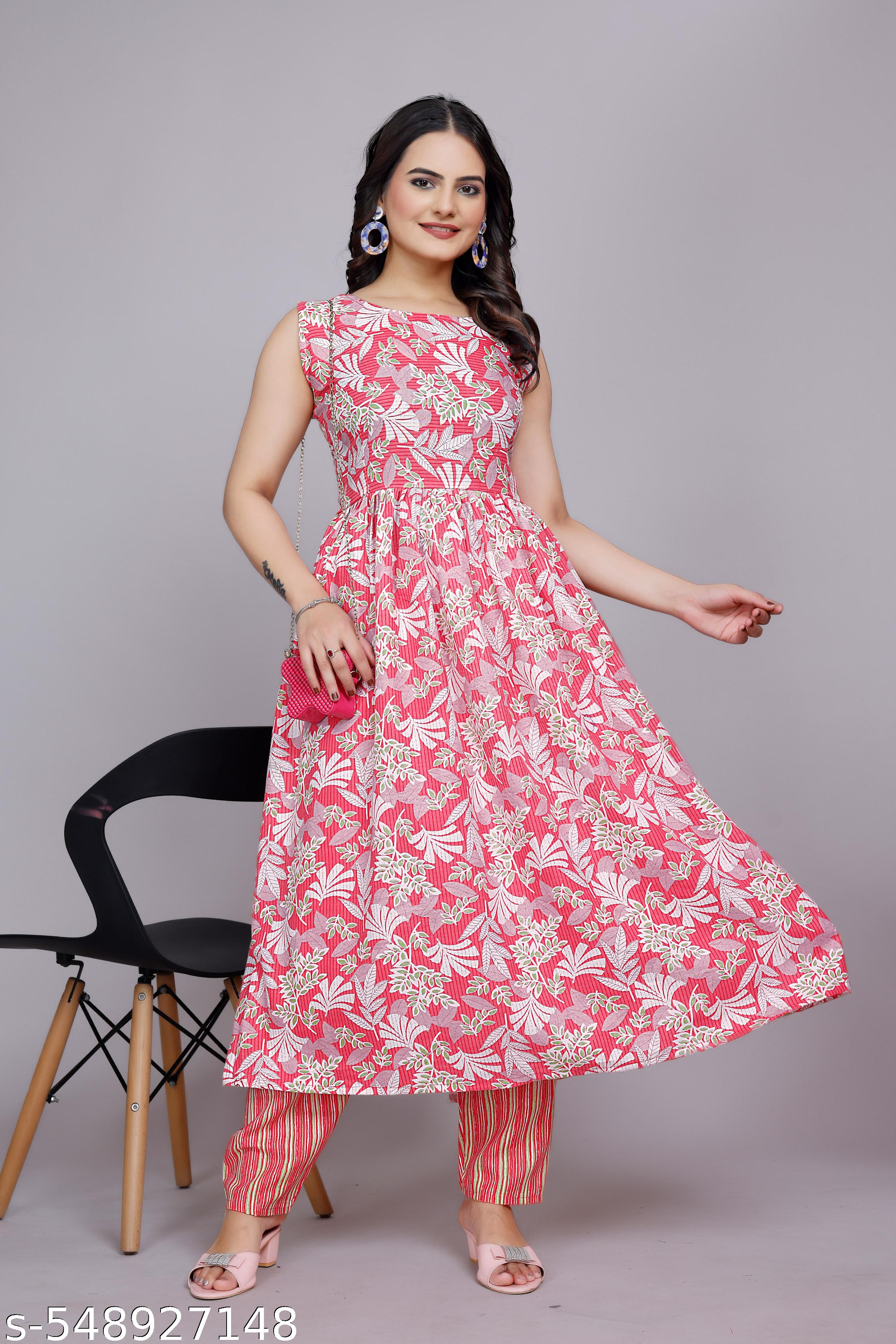 Trendy Anarkali Flared A-Line Kurta Set - Unixkart - View 4