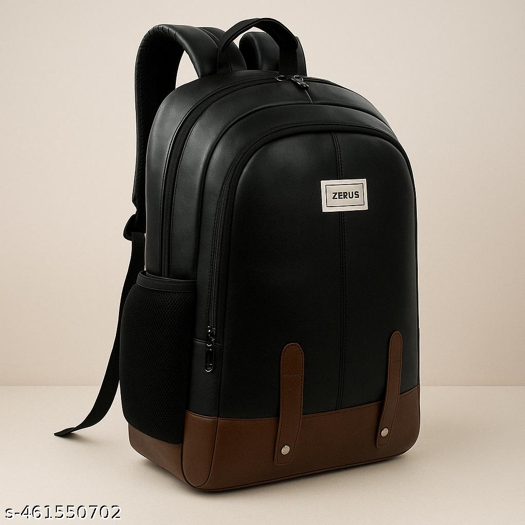 PU Leather Laptop Backpack 15.6 Inch – Office & Travel - image 4