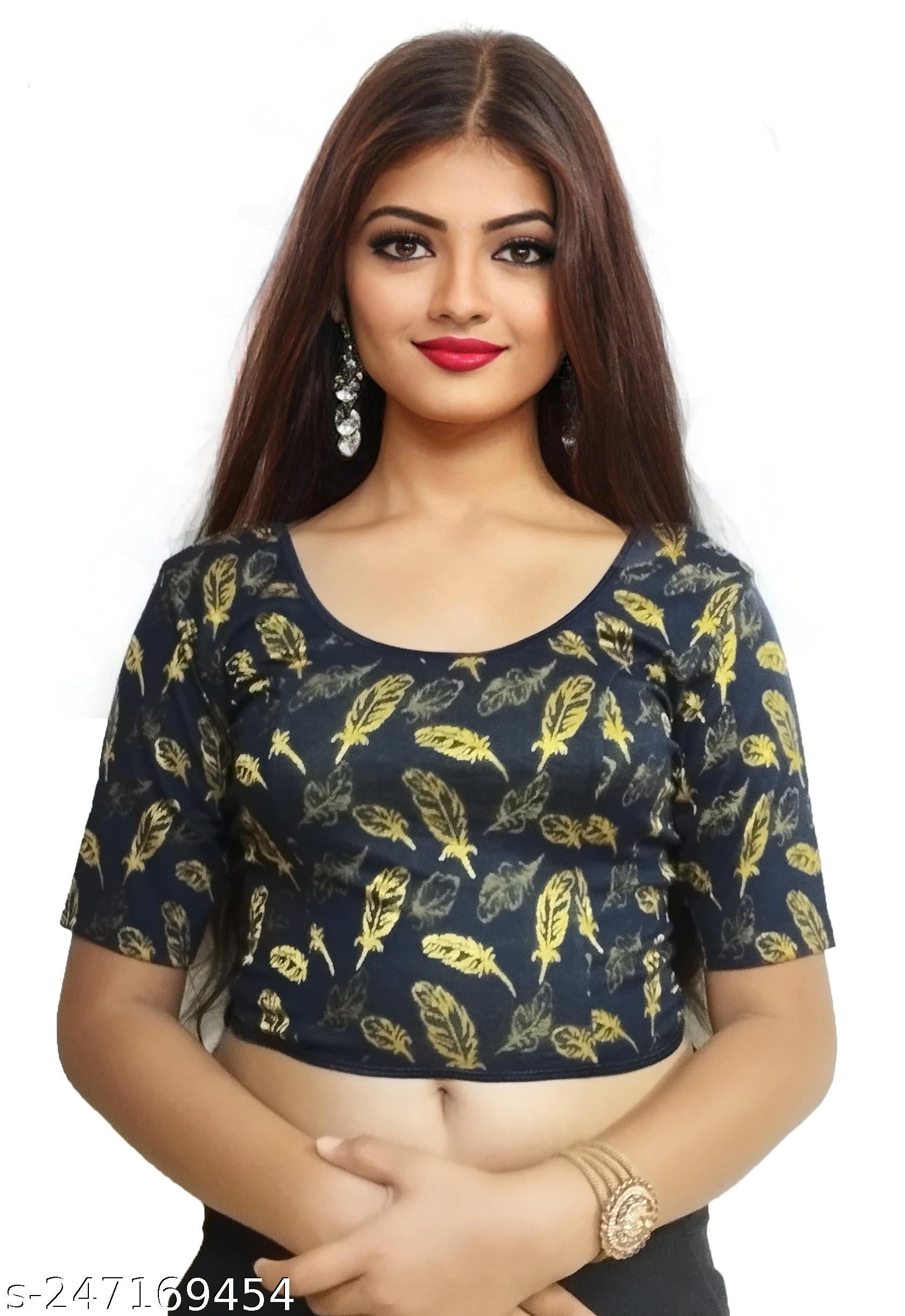 Stretchable Designer Blouse with premium jacquard fabric quality - Unixkart - View 4