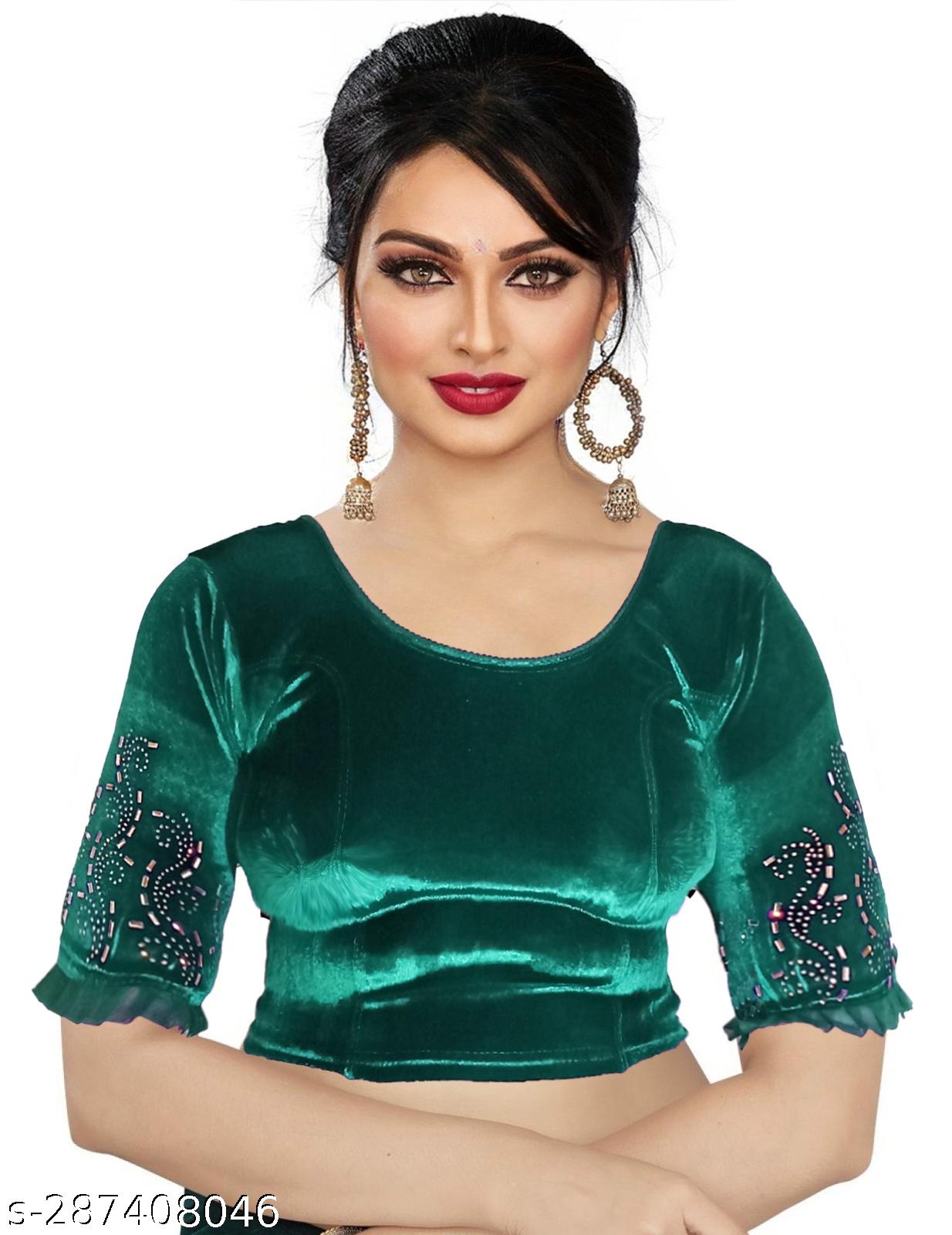 Readymade Partywear Blouse Velvet collection - Unixkart - View 4