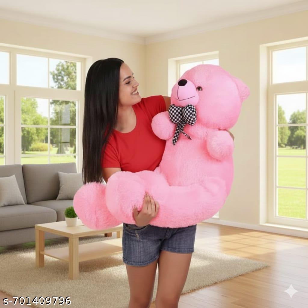 3 Feet Pink Cute Huggable Washable Teddy Bear - Unixkart - View 4