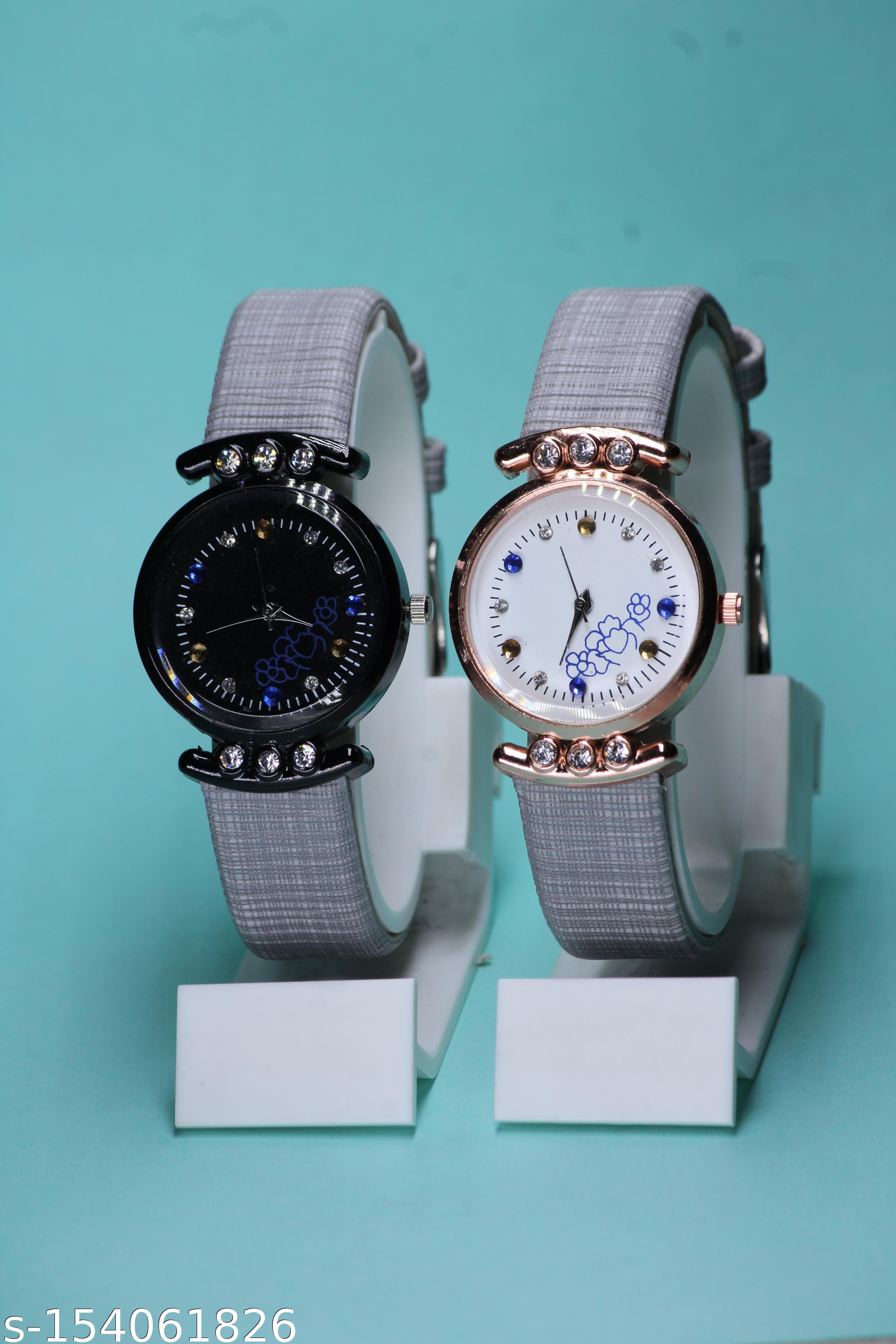 Branded Best Quality Alluring Fancy Leather Belt Analog Watches combo for - Image 4