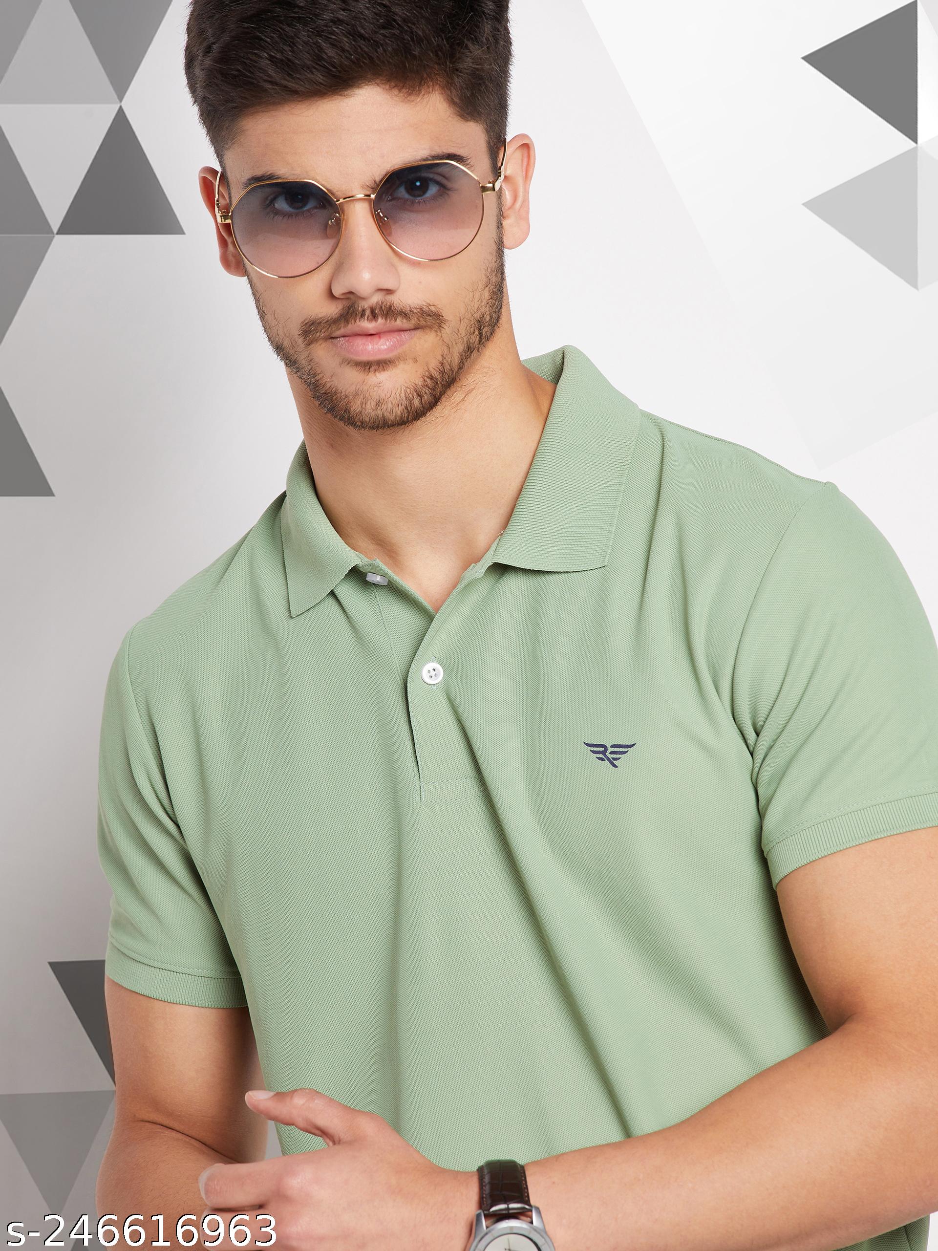 Men's Cotton Half Sleeve Solid Polo T-Shirt - view 4