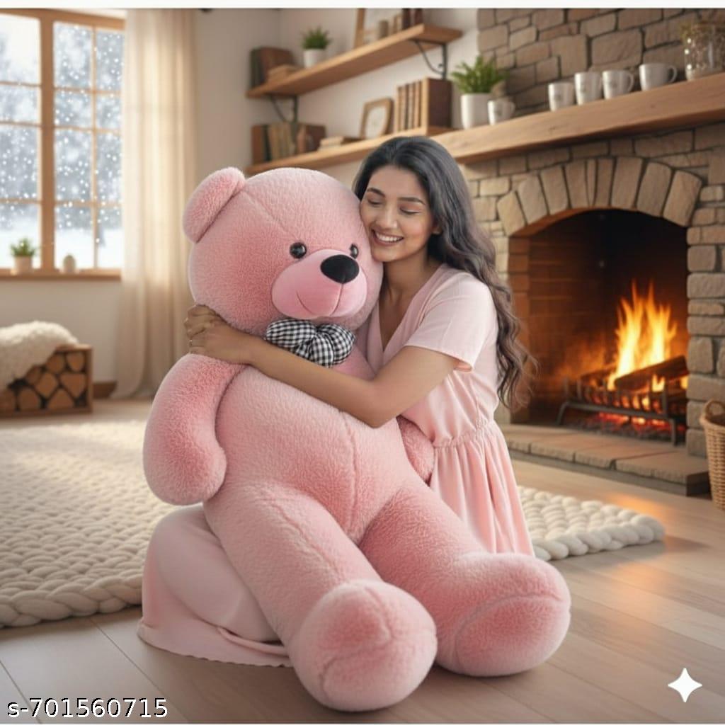 3 Feet Pink Teddy Bear with Paw Prints - Unixkart - View 4