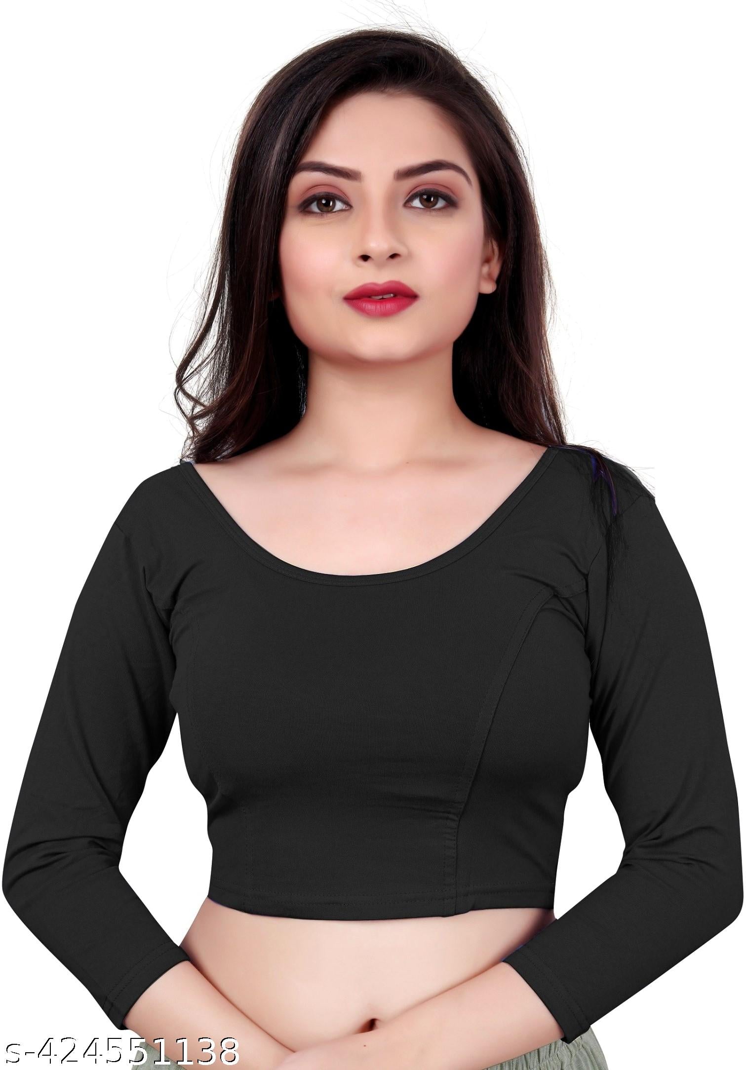Readymade Blouse for Women pure Cotton Lycra stretchable Blouse Full Sleeve Design - Unixkart - View 4