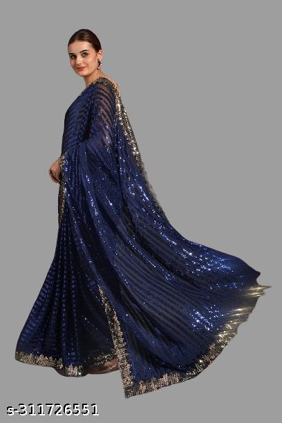 traditional designer sequin sarees sequin blouse - Unixkart