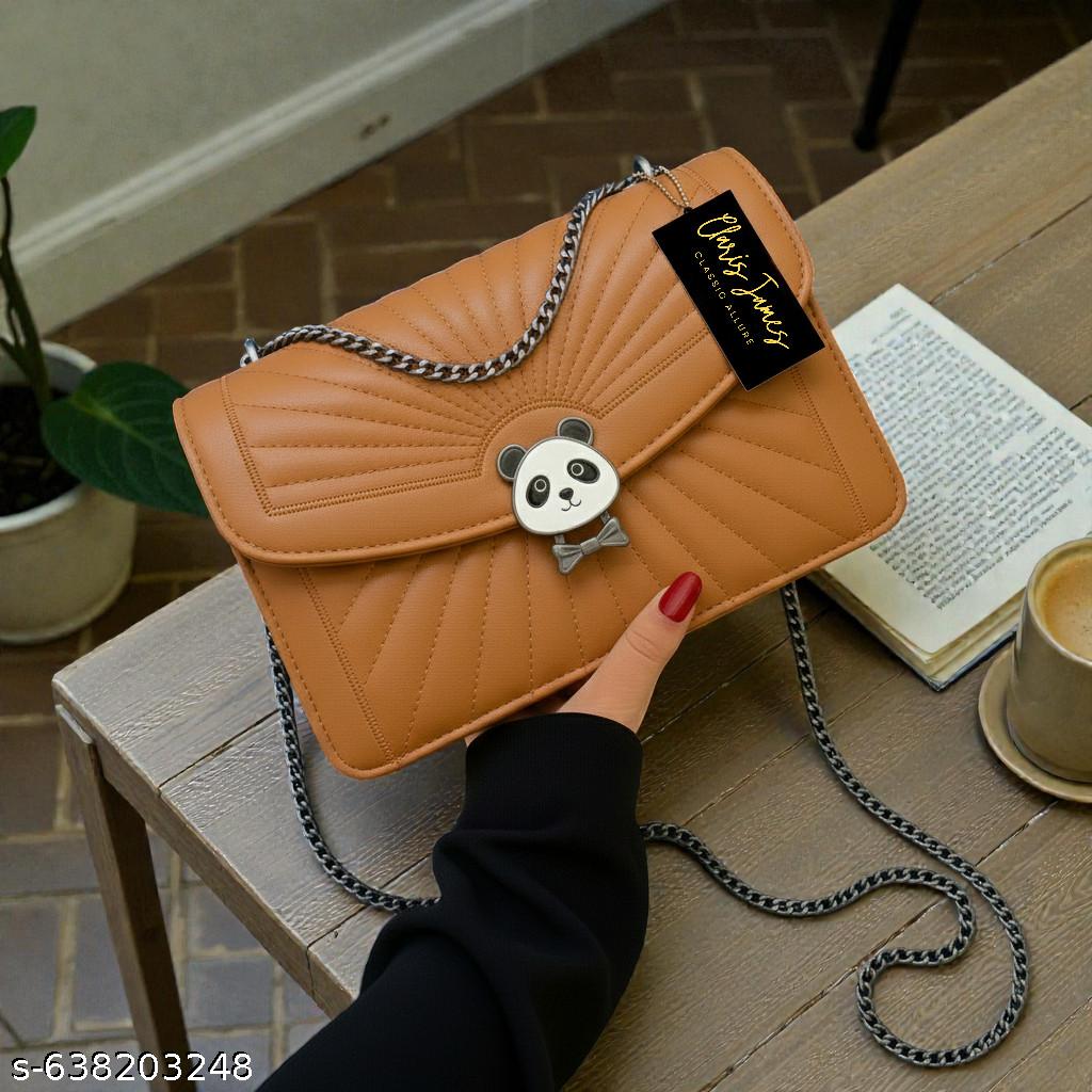 Elegant Fashionable Women Slingbags Tan - Unixkart - View 4