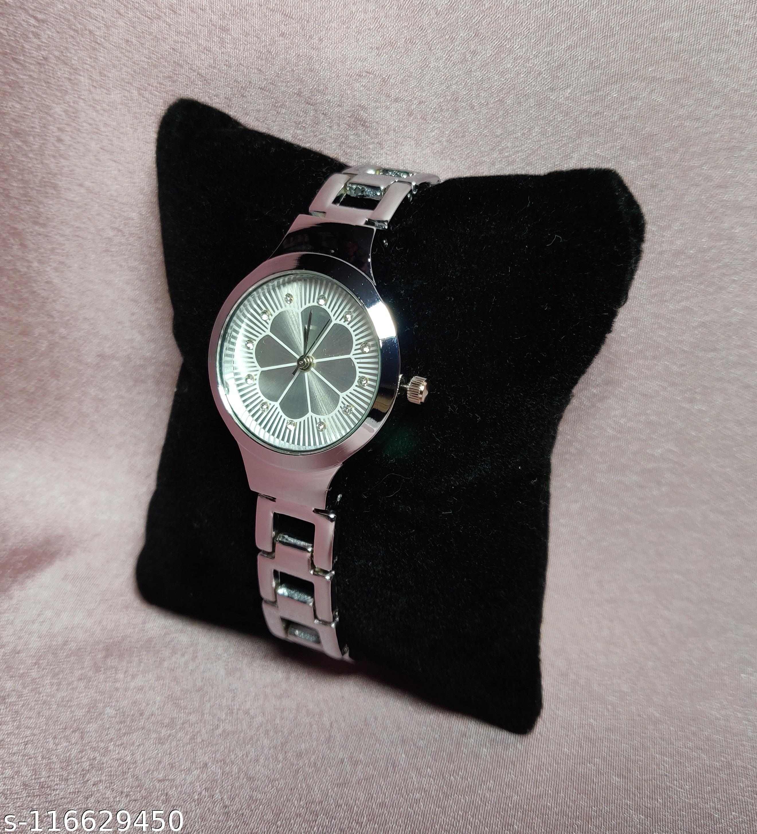 Fancy Flower Designer Colorful Metal Analog Women Watches - Image 4