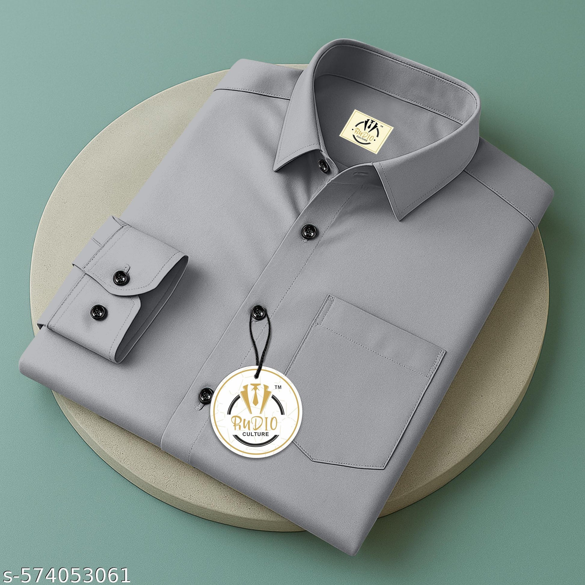 Men's Regular Fit Plain Long Sleeve Shirt - Unixkart - View 4