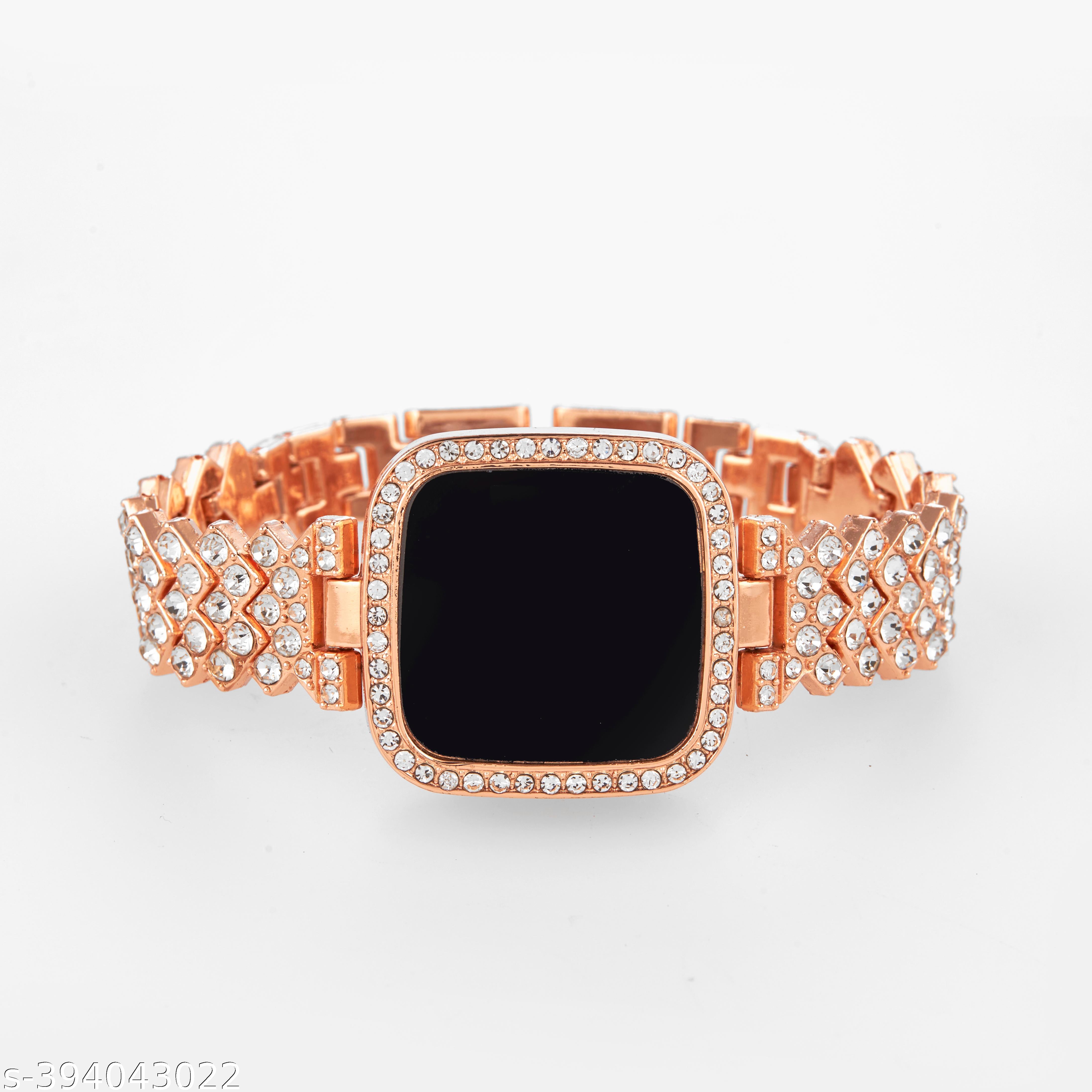 Rose Gold Brilliance: LED Touch Screen Digital Bracelet Watch for Girls and Women 52 - Unixkart - View 4