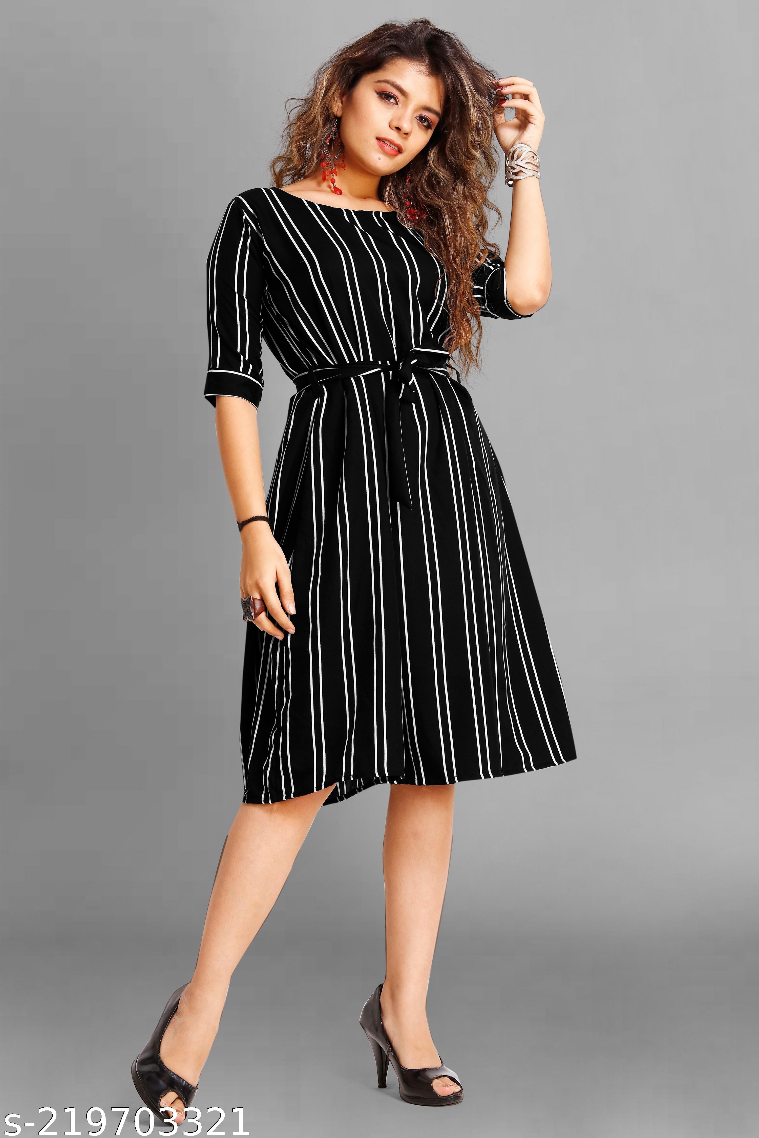 Women's A-Line Knee Length Western Dress - Unixkart - View 4