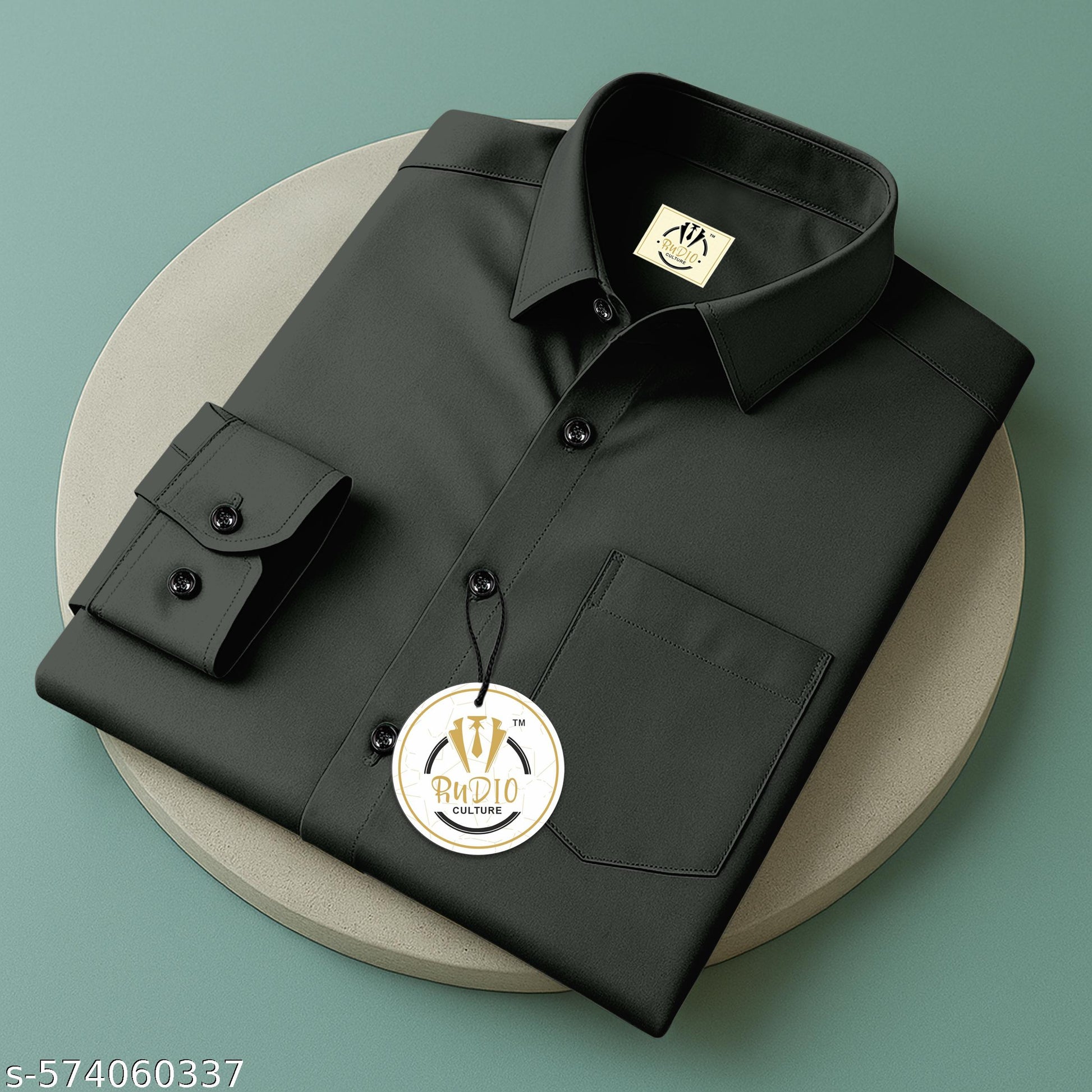 Men's Regular Fit Plain Long Sleeve Shirt - Unixkart - View 4