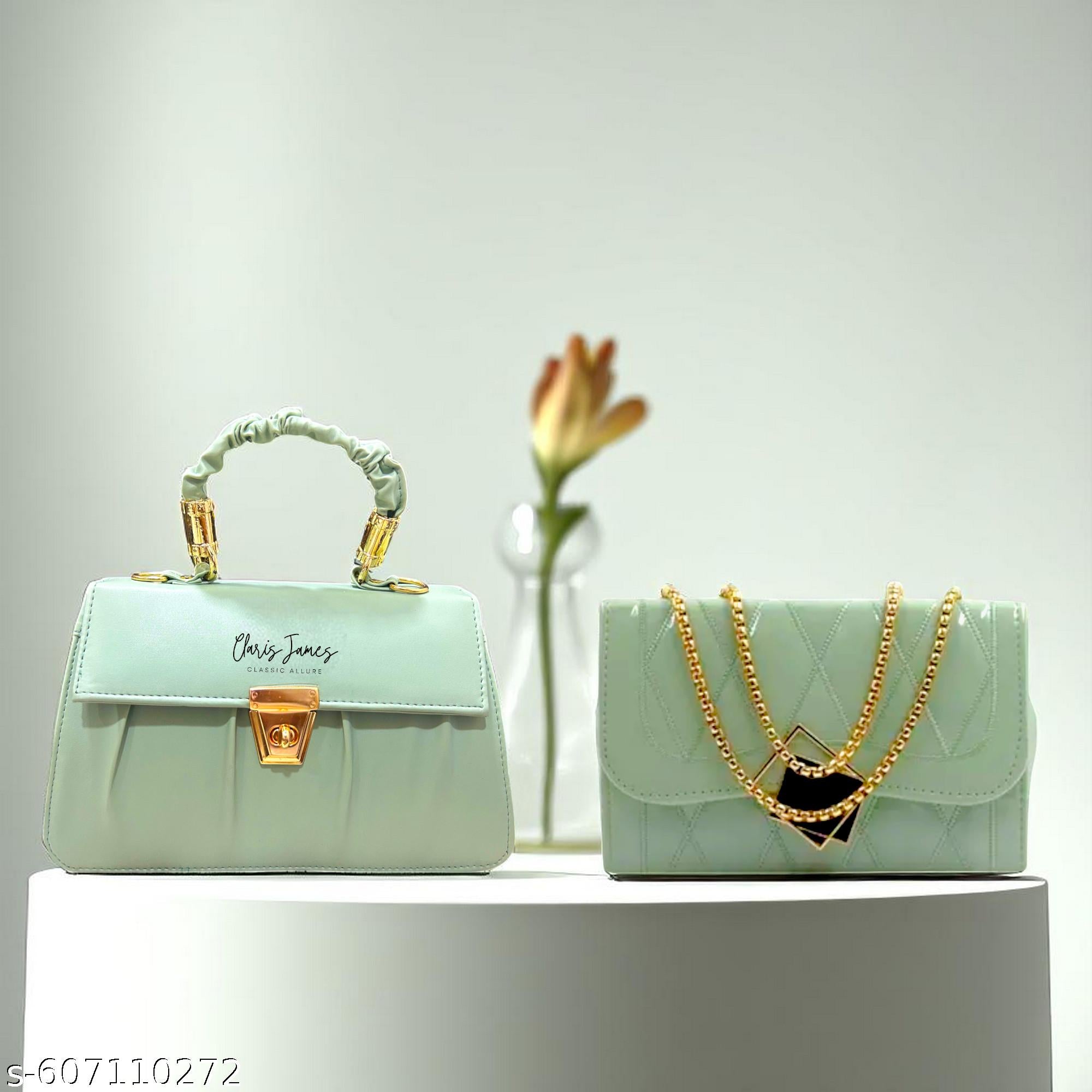 Combo crossbody casual trendy slingbags for women Green - Unixkart - View 4