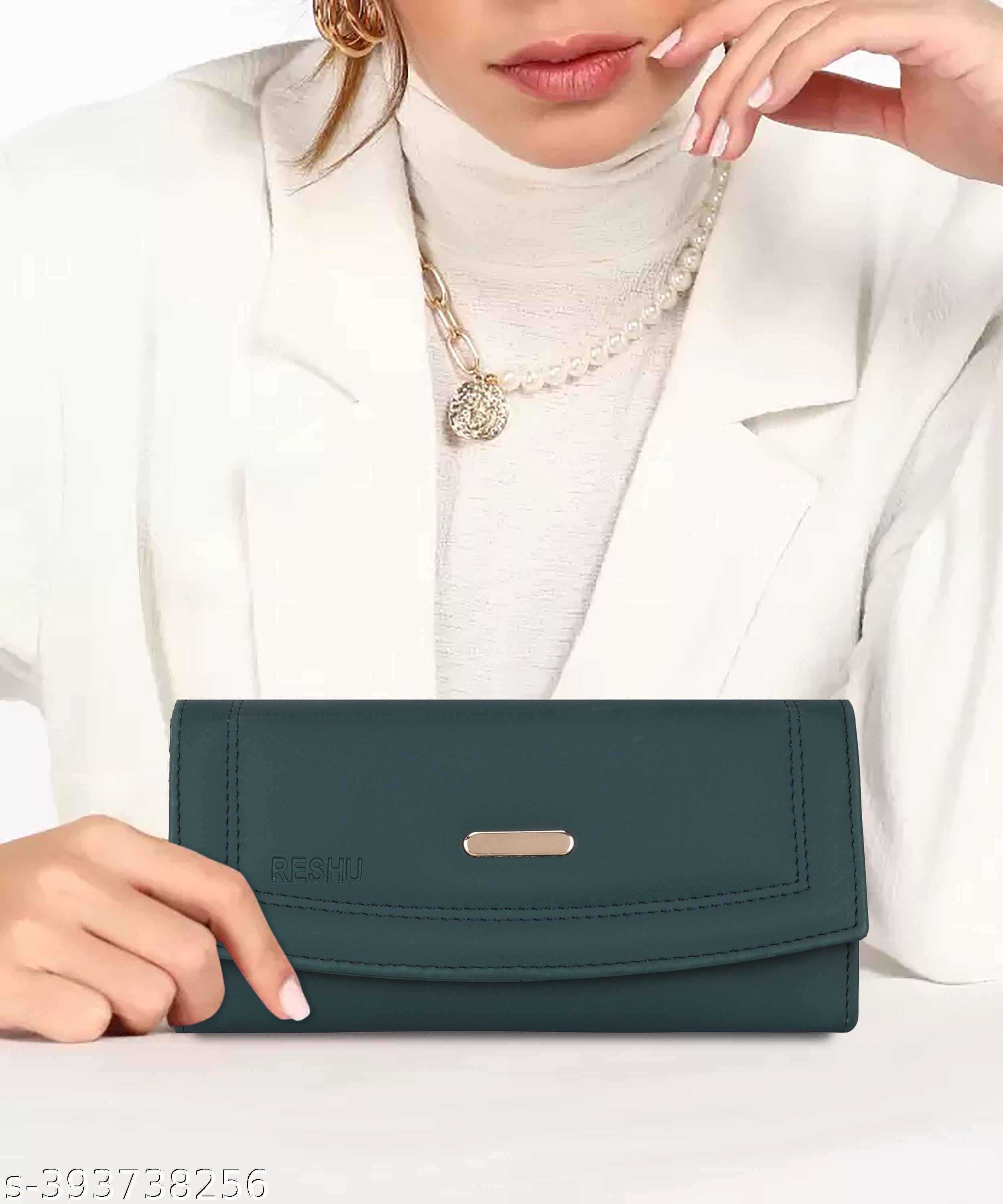 6 card slot premium PU leather with heart batch fitting zipper hand purse for women - Unixkart - View 4