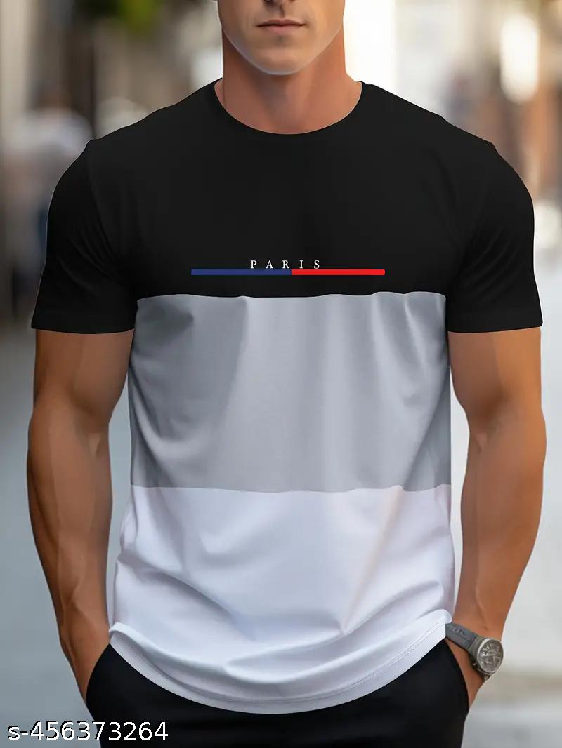 Men's Color Block Crew Neck Short Sleeve T-Shirt - view 4