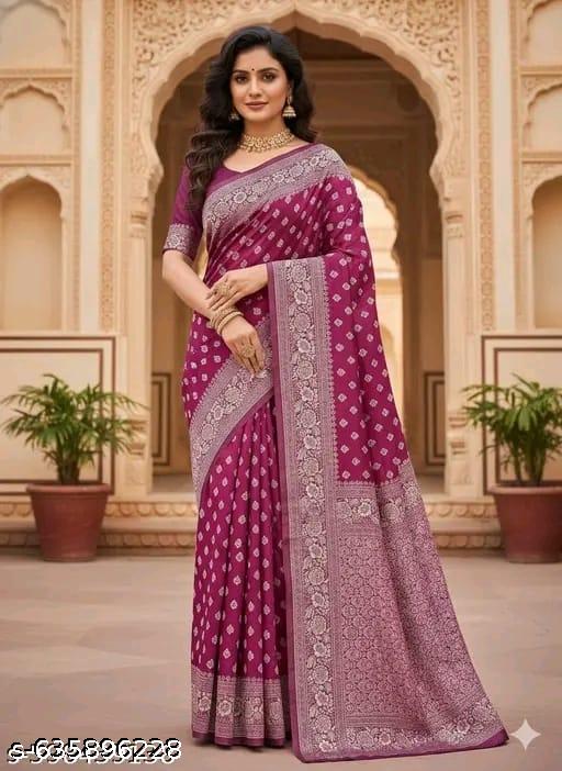 Women's Soft Litchi Silk Banarasi Silk Saree (Str-Apexa) - Unixkart