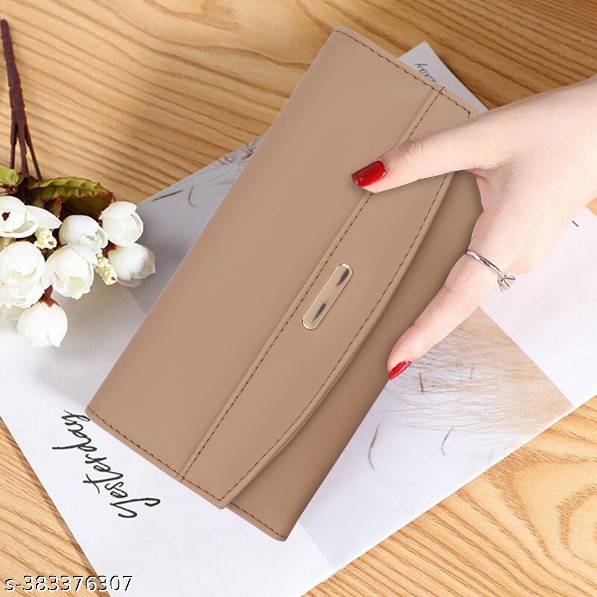 6 card slot premium PU leather with heart batch fitting zipper hand purse for women - Unixkart - View 4