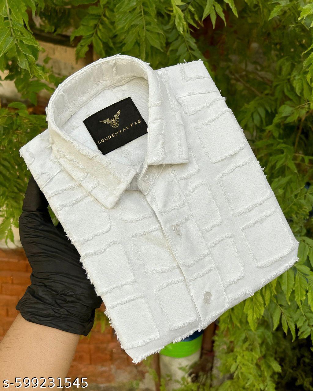 Men's Fancy Popcorn Checked Full Sleeve Shirt - Unixkart - View 4